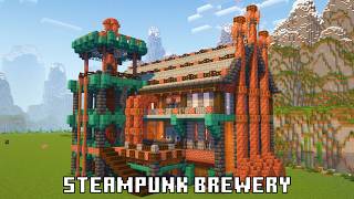 How to build Steampunk Brewery  Minecraft tutorial [upl. by Carolann]