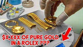 How much Gold is ACTUALLY in a quotSolid Goldquot Rolex [upl. by Perl381]