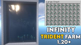 Minecraft Easy DrownedTrident Farm 1204 java edition [upl. by Eirual]