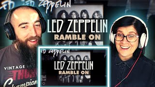 Led Zeppelin  Ramble On REACTION with my wife [upl. by Adnola]