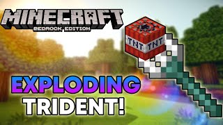 How to Get Explosive Tridents in Minecraft  Bedrock Command Block Tutorial [upl. by Thebault]