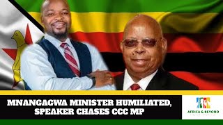 Mnangagwa Minister Humiliated Speaker of Parliament chases CCC MP for that [upl. by Zetra469]