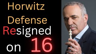 Horwitz Defense  Garry Kasparov chess game [upl. by Llekram]