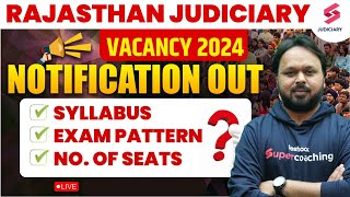 RJS 2024 Notification Out  Rajasthan Judiciary Vacancy Out 2024  RJS Exam Notification [upl. by Liebermann]