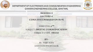 VTU DC 18EC61 M5 L6 CDMA SYSTEM BASED ON IS95 [upl. by Adley]