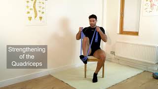 Quadriceps Quads strengthening exercise using a resistance band 65 [upl. by Oberheim]