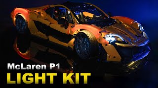 Light Kit for Lego McLaren P1 42172 by YEABRICKS Review [upl. by Onihc]