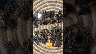 Oxidised jewellary cleaning 🙂‍↕️navratri oxidisedjewellery navratrilook shortsbeautyhacks [upl. by Ernestus546]