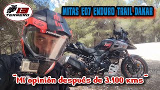 MITAS E07 ENDURO TRAIL DAKAR MÍ OPINIÓN DESPUES DE 3100 KMS [upl. by Corri]