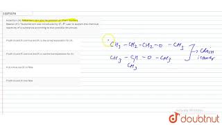 Assertion AMetamers can also be position or chain isomers Reason R  Tautomerism was intro [upl. by Friend]