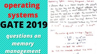 gate2019memory managementoperating sysfind how many virtual address translated without TLB miss [upl. by Benn]