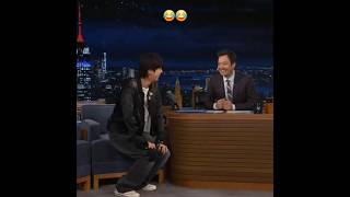 Guess who will seat first Jin Or Jimmy fallon jin jimmyfallon happy [upl. by Hteazile314]