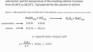 Using Calorimetry to Calculate Enthalpies of Reaction  Chemistry Tutorial [upl. by Cormick]