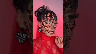 ¡Convierto personajes en calaveras huesudas shortvideo makeup maquilladora [upl. by Odnalor]