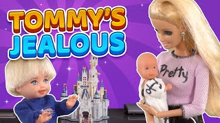 Barbie  Tommys Jealous of the Baby  Ep338 [upl. by Novahc]