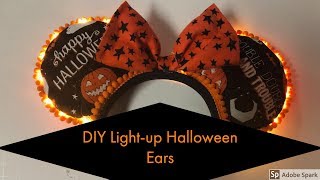 DIY EASY LIGHTUP HALLOWEEN MICKEY EARS [upl. by Telracs773]