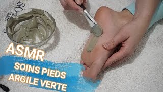 ASMR  Soins des pieds a largile verte [upl. by Hoffmann]