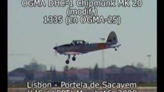 Portugal  Air Force OGMA DHC1 Chipmunk MK 20 modif [upl. by Rodavlas]