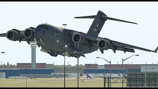 Extremely Heavy Overload C17 Take Off Dangerously XP11 [upl. by Mchail]