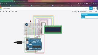 Circuit design LCD Pengingat Mematikan Lampu  Tinkercad [upl. by Ahsenet]