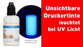 Unsichtbare Druckertinte für Tintenstrahldrucker mit Piezo Druckkopf [upl. by Aleacem]