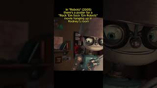 Robots 2005 A Nod to Nostalgia with the Rock Em Sock Em Robots Movie Poster in Rodneys Room [upl. by Halak]