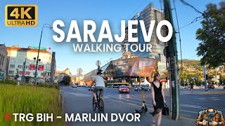 【4K】Sarajevo Marijin Dvor dnevna šetnja ALTA I Sarajevo City Center [upl. by Duvall148]