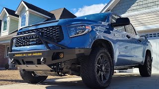 Tundra C4 Overland bumper install [upl. by Nosam312]