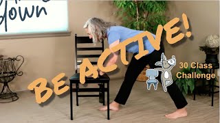 Chair Yoga  Active Class Challenge 13  45 Minutes Some Seated More Standing [upl. by Richter]