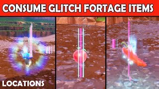 CONSUME GLITCHED FORAGED ITEMS LOCATIONS GUIDE FORTNITE SEASON 10 GLITCH FORAGED ITEM LOCATIONS [upl. by Schulze435]