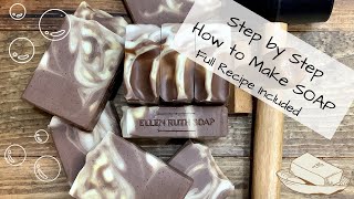 Cold Process Soap Making 101  Step by Step Tutorial w Recipe❣️  Ellen Ruth Soap [upl. by Cherye]