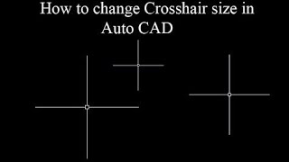 Cursor settings in Autocad  Basics of Autocad  Options window of CAD explanation  Crosshairs ampbox [upl. by Quigley550]