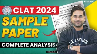 CLAT 2024 Sample Paper  Complete Analysis  CLAT Sample Questions  CLAT 2024 Preparation [upl. by Anelhtak]