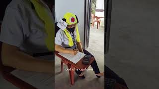 Anti cheating exam Helmets in Bangkok University [upl. by Rossy82]