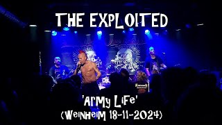 THE EXPLOITED  quotArmy Lifequot Café Central Weinheim 18112024 [upl. by Pepillo]