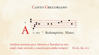 «Alma Redemptoris Mater» en tono simple oración incl – Antífona mariana para Adviento y Navidad [upl. by Helsa]