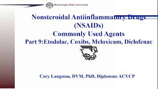 Antiinflammatory Therapies Part 9 Etodolac Coxibs Meloxicam Diclofenac [upl. by Felipe]