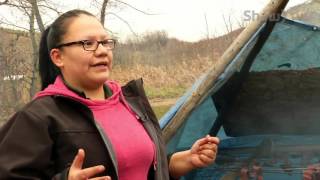 Wanuskewin Using a Traditional Smokehouse [upl. by Mcevoy]