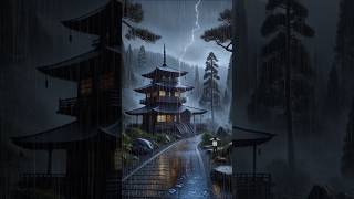 🏯⛈️ Japanese Temple Rain amp Thunder 10Second ASMR  Sleep [upl. by Teague]