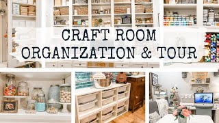 15 Craft Room Organization Ideas  Craft Room Tour [upl. by Hallsy]