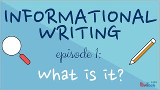 Informational Writing for Kids  Episode 1 What Is It [upl. by Eilhsa]