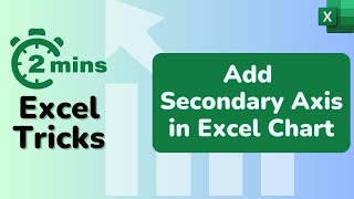 Add a Secondary Axis in Excel Chart in just few clicks [upl. by Franni]