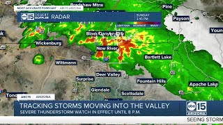 Maricopa County under severe thunderstorm watch as storms move through the Valley [upl. by Ivo]