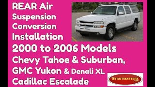 Rear Conversion Kit Install Escalade Suburban Tahoe Yukon Denali XL 2000 to 2006 Series [upl. by Llehsyt822]