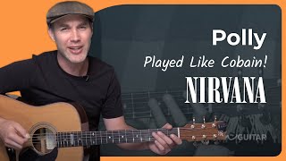 How to play Polly by Nirvana  Acoustic Guitar Lesson [upl. by Burner]