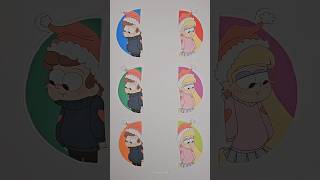 Gravity Falls Dipper and Pacifica Color Art Matching Puzzle shorts viral art [upl. by Jarvis692]