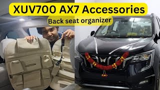 XUV700 AX7 Back Seat Organizer Review amp Installation Guide XUV700 AX7 CarAccessories [upl. by Aihseyt]