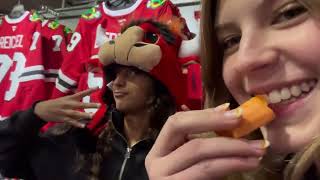 BLACKHAWKS GAME WITH ALEXA vlogmas day 3 [upl. by Emerej]