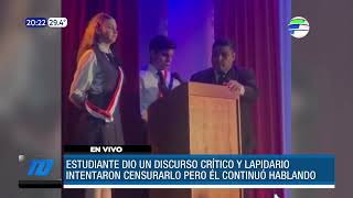 Mejor egresado dio un discurso critico y lapidario contra el MEC [upl. by Tterrag]