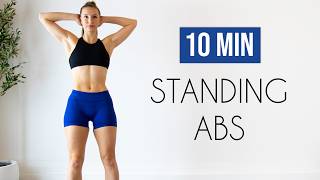 10 min STANDING ABS Workout No Equipment No Repeats [upl. by Malin62]